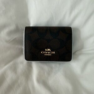 Coach Signature Black and Brown Wallet